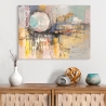 Tableau abstrait coloré impression sur toile moderne Tramonto di luna Lucas Vente