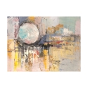 Tableau abstrait coloré impression sur toile moderne Tramonto di luna Lucas Offre