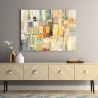 Tableau moderne abstrait coloré sur toile Colori di Primavera Lucas Vente