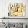 Tableau moderne abstrait coloré sur toile Colori di Primavera Lucas Remises