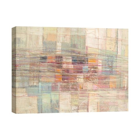 Tableau abstrait moderne impression sur toile Ville lointaine Lucas Promotion
