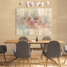 Tableau abstrait moderne impression sur toile Ville lointaine Lucas Vente