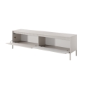 Meuble TV bas design moderne 2 portes Kergi pour salon Réductions