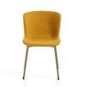 Ensemble de 4 chaises modernes en tissu pour salle à manger cuisine Rann Gold Offre