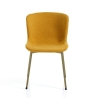 Ensemble de 4 chaises modernes en tissu pour salle à manger cuisine Rann Gold Offre