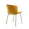 Ensemble de 4 chaises modernes en tissu pour salle à manger cuisine Rann Gold Réductions