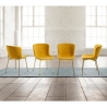 Ensemble de 4 chaises modernes en tissu pour salle à manger cuisine Rann Gold Catalogue