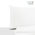 Lot de 2 taies d'oreiller 50x80cm en percale de coton à rabat Miami Promotion
