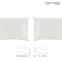 Lot de 2 taies d'oreiller 50x80cm en percale de coton à rabat Miami Dimensions
