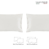 Lot de 2 taies d'oreiller 50x80cm en percale de coton à rabat Miami Dimensions