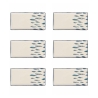Ensemble de 6 assiettes rectangulaires en céramique de service 29x15cm Marechiaro Promotion