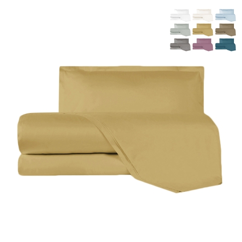 Parure de lit simple draps et taie d'oreiller en satin Argentario Promotion