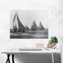 Tableau sur toile vintage noir et blanc Sloops at Sail, 1915 Edwin Levick Vente