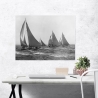 Tableau sur toile vintage noir et blanc Sloops at Sail, 1915 Edwin Levick Vente