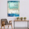 Tableau imprimé sur toile abstrait moderne beige bleu Magic Sea Ludwig Maun Vente