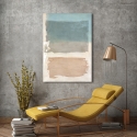 Tableau sur toile abstrait nuances beige bleu Libra II Ludwig Maun Vente