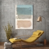 Tableau sur toile abstrait nuances beige bleu Libra II Ludwig Maun Vente