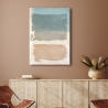 Tableau sur toile abstrait nuances beige bleu Libra II Ludwig Maun Remises