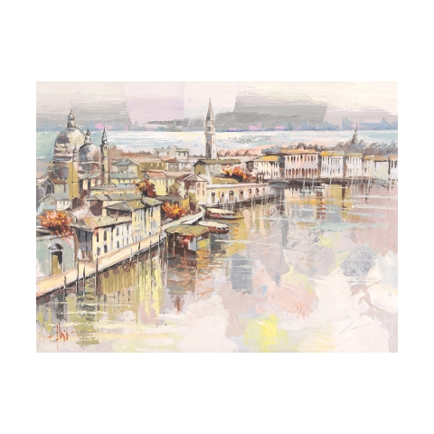 Impression sur toile paysage urbain moderne Dolce Venezia Luigi Florio Promotion