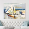 Tableau moderne impression sur toile Barche sulla spiaggia Luigi Florio Remises