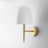 Applique d'intérieur en métal doré avec diffuseur en verre blanc Ares AP1 Promotion