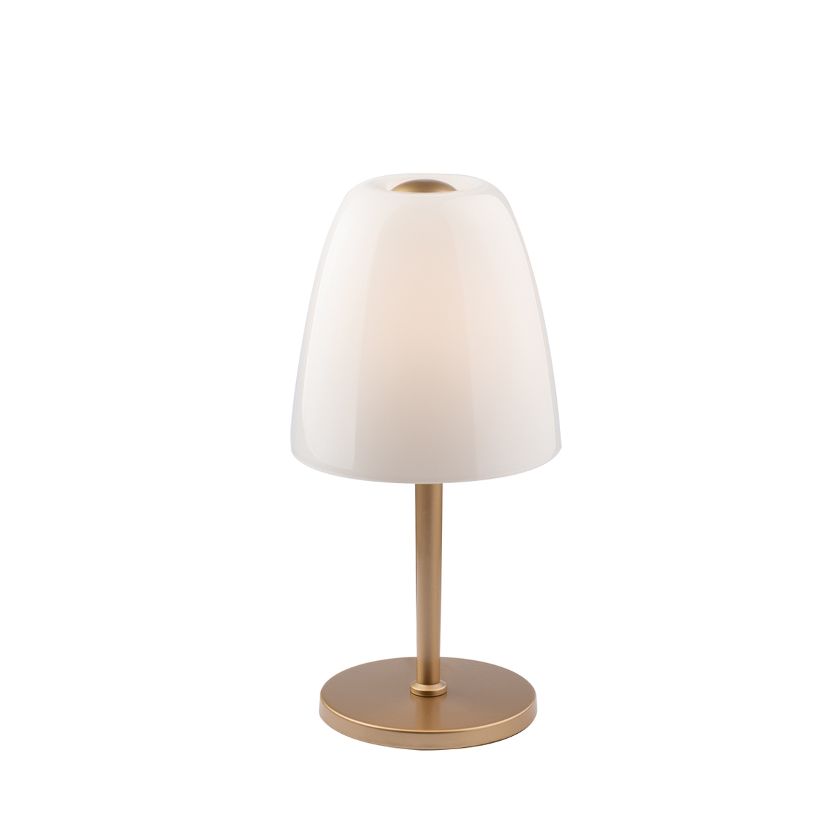 Lampe de table en métal doré avec diffuseur en verre blanc Ares T Promotion Lampe de table en métal doré avec diffuseur en verre blanc Ares T Promotion