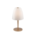Lampe de table en métal doré avec diffuseur en verre blanc Ares T Promotion