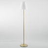 Lampadaire en métal doré avec diffuseur en verre blanc Ares PT Promotion