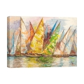 Tableau avec bateaux impression sur toile Regata di Primavera Luigi Florio Promotion