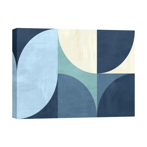 Tableau moderne géométrique impression sur toile abstraite Moonlight Sandro Nava Promotion
