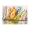Tableau avec bateaux impression sur toile Regata di Primavera Luigi Florio Offre