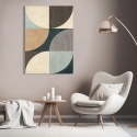 Tableau imprimé sur toile abstrait géométrique De Luxe I Sandro Nava Vente