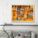 Impression sur toile canvas "Temple Gardens" de Paul Klee - Abstrait Géométrique Remises