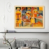 Impression sur toile canvas "Temple Gardens" de Paul Klee - Abstrait Géométrique Remises