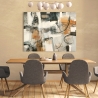 Tableau abstrait texturé impression sur toile Leggere dentro Maurizio Piovan Remises