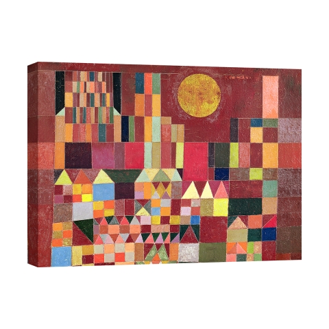 Impressionnisme sur toile - Castle and Sun (détail) Paul Klee Promotion