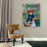 Tableau impressionniste sur toile Le due sorelle (sur la terrasse) Renoir Vente