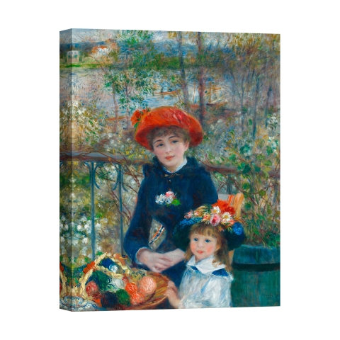 Tableau impressionniste sur toile Le due sorelle (sur la terrasse) Renoir Promotion