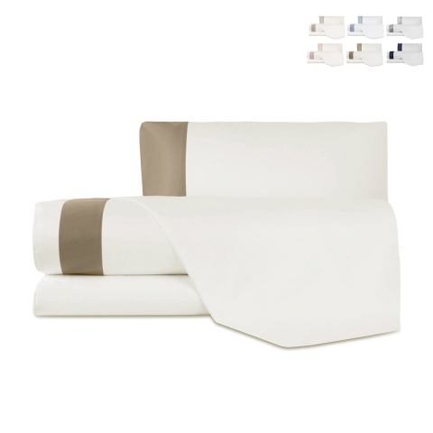 Parure de lit 1,5 place drap taie d'oreiller coton satin Heritage Promotion
