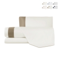 Parure de lit 1,5 place drap taie d'oreiller coton satin Heritage Promotion