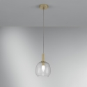 Suspension dorée avec diffuseur en verre unique Brandy LS Promotion