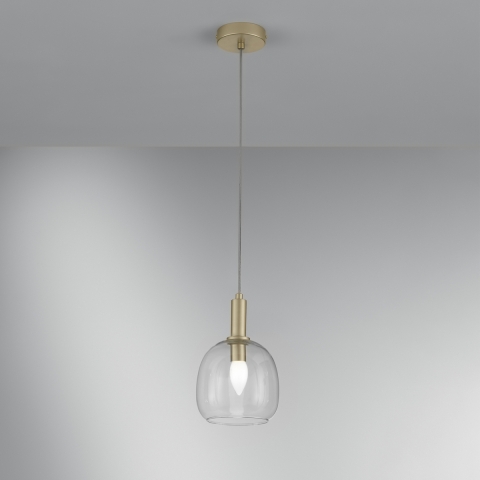 Suspension dorée avec diffuseur en verre unique Brandy LS Promotion