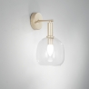 Applique murale en métal doré avec diffuseur en verre soufflé Brandy AP Promotion