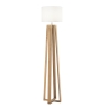 Lampadaire en bois naturel avec abat-jour en tissu blanc Berry PT Offre