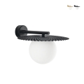 Applique vintage en métal avec diffuseur rond en verre blanc Chaplin AP Promotion