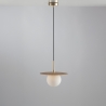 Suspension métal abat-jour en verre 30cm Chaplin LS1 Vente