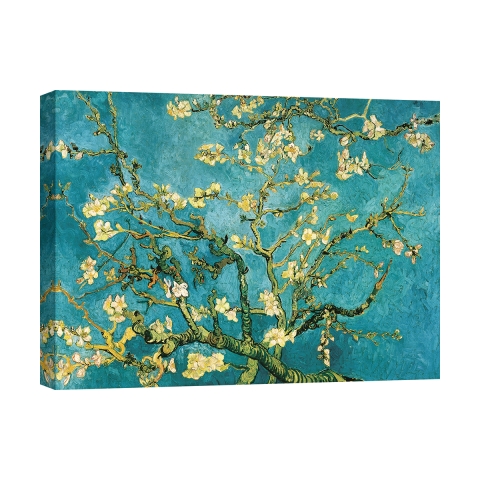 Toile imprimée tableau impressionniste Amandier en fleurs Vincent van Gogh Promotion