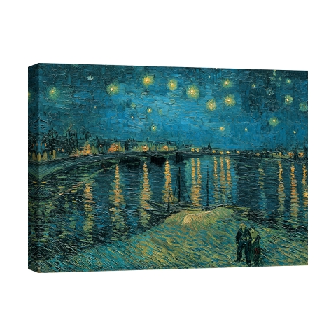 Tableau impressionniste impression sur toile La Nuit Étoilée Vincent van Gogh Promotion