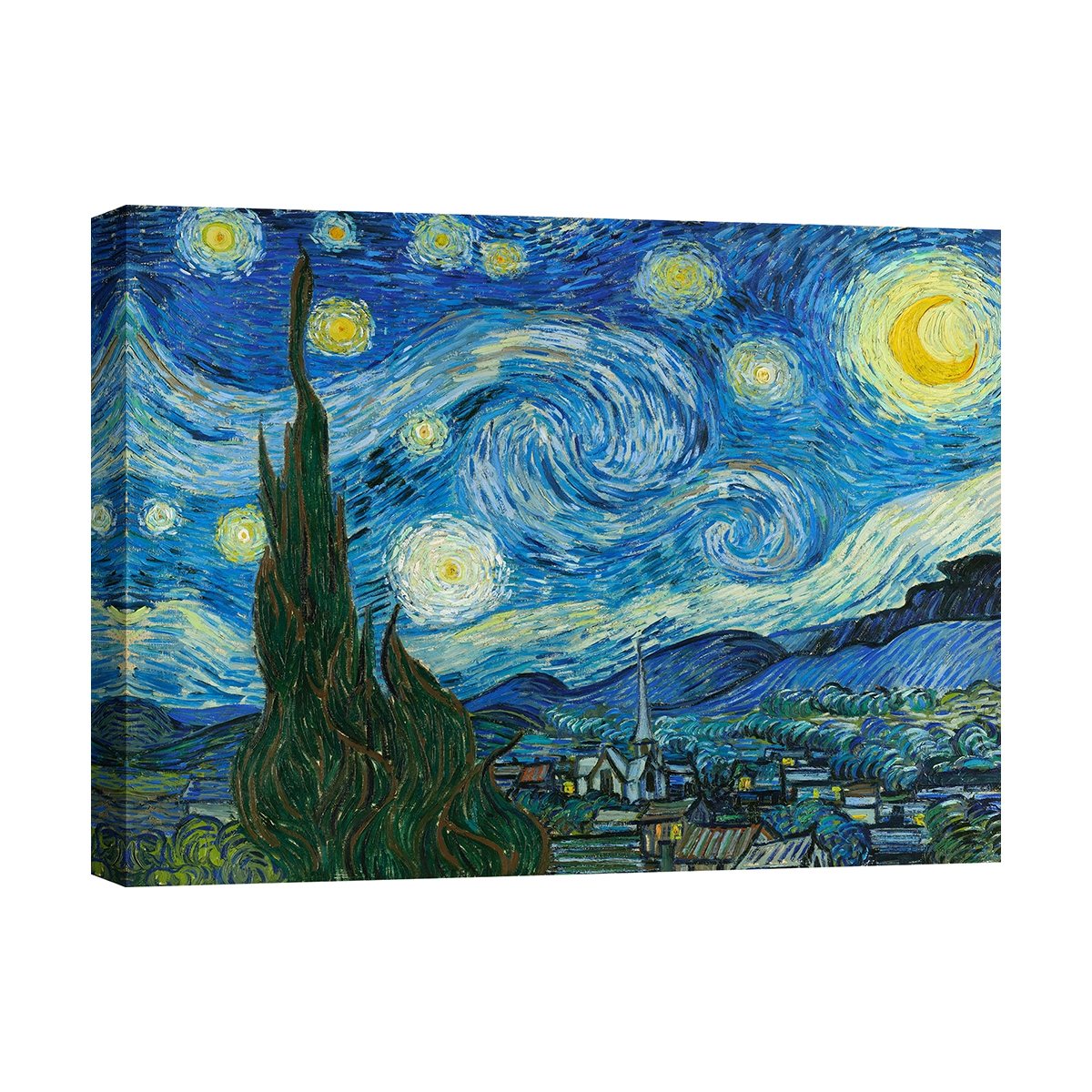 Tableau impressionniste impression sur toile Nuit étoilée Vincent van Gogh Promotion Tableau impressionniste impression sur toile Nuit étoilée Vincent van Gogh Promotion