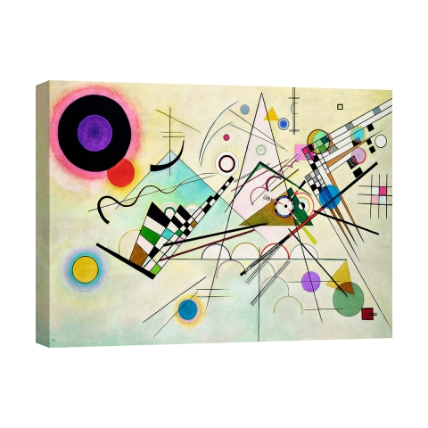 Impression sur toile tableau abstrait contemporain Composition VIII Kandinsky Promotion